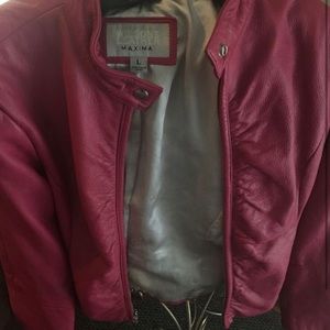 Pink Wilson leathers maxima jacket